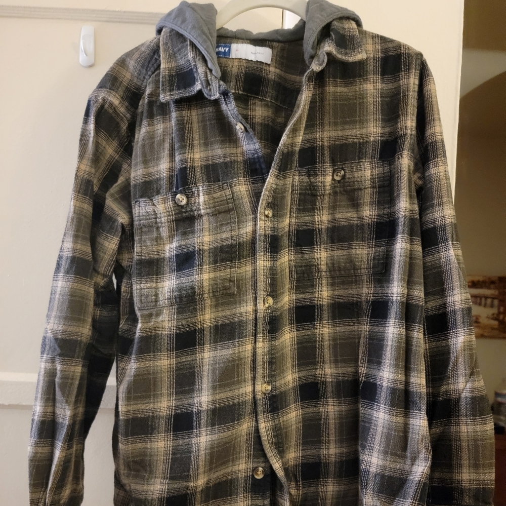 Old Navy Hooded Flannel Shirt/Jacket